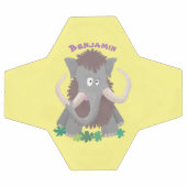 Illustration drôle de mammouth laineux (Plat)