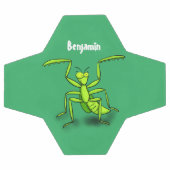 Illustration drôle de mante verte en prière (Plat)