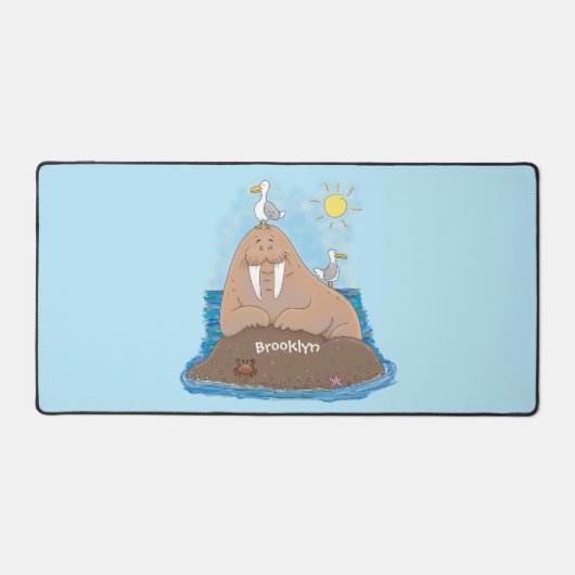 Illustration drôle de morse joyeux (Recto)