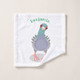 Illustration drôle de pigeon curieux