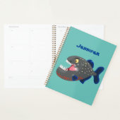 Illustration drôle de piranha affamée (Devant avec enveloppe)