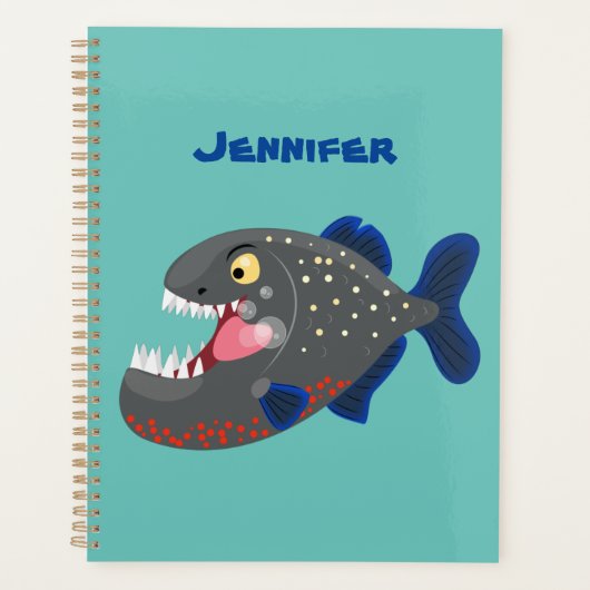 Illustration drôle de piranha affamée (Devant)