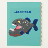 Illustration drôle de piranha affamée (Dos)