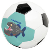 Illustration drôle de piranha affamée (3/4)