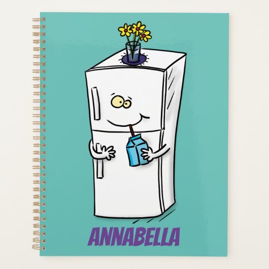 Illustration drôle de réfrigérateur (Devant)