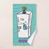 Illustration drôle de réfrigérateur (Serviette à main)