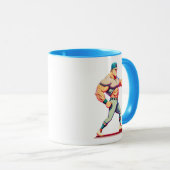 Illustration du baseball Combo Mug (Devant droit)