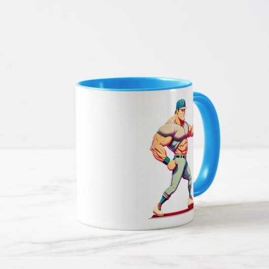 Illustration du baseball Combo Mug (Devant droit)