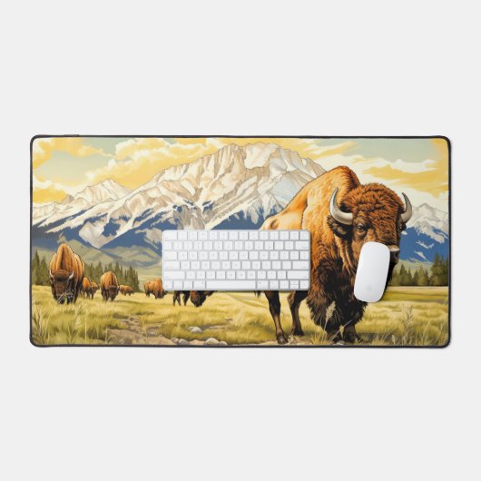 Illustration du bison itinérant (Clavier et souris)