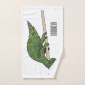 Illustration du caméléon de Jackson (Serviette à main)