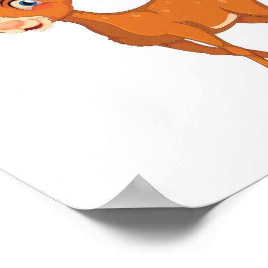 Illustration du cerf mignon | Poster & Sticker imp (Coin)