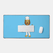 Illustration du chef mignon lion (Clavier et souris)