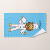 Illustration du chef mignon lion (Serviette à main)