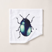 Illustration du coléoptère bleu brillant (Gant de toilette)