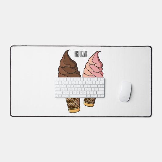 Illustration du cône de crème glacée (Clavier et souris)