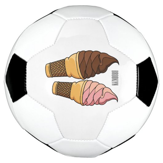 Illustration du cône de crème glacée (Tourné)