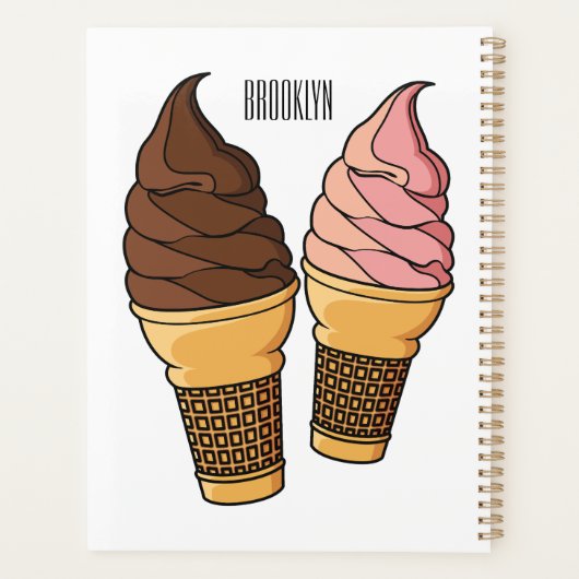 Illustration du cône de crème glacée (Dos)