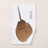 Illustration du crabe en fer à cheval (Serviette à main)