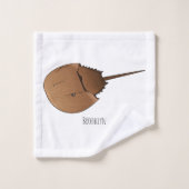 Illustration du crabe en fer à cheval (Gant de toilette)