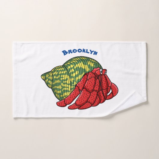 Illustration du crabe mignon (Serviette à main)