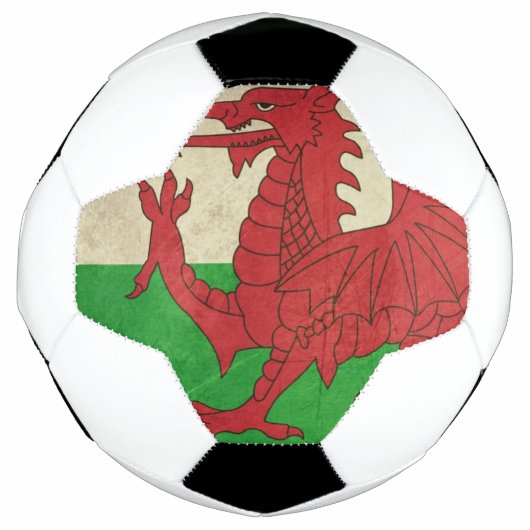 Illustration du drapeau Grunge Welsh Dragon (Devant)