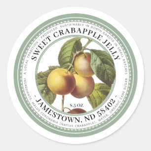 Illustration du Étiquette de gelée avec des pommes