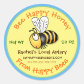 Illustration du étiquette de la poitrine d'abeille (Devant)