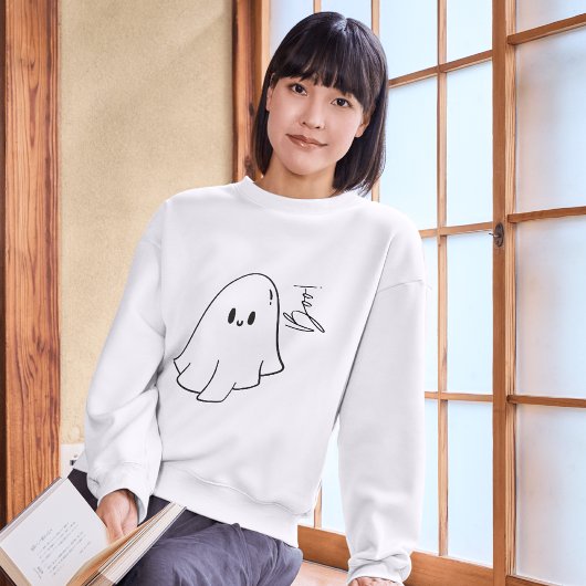 Illustration du fantôme de Boo mou Sweatshirt Hall