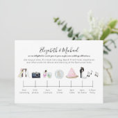 Illustration du mariage sur la plage Invitation (Debout devant)