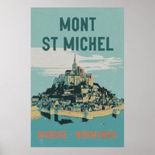 Illustration du Mont Saint Michel Poster France
