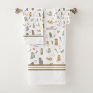 Illustration du Motif de chats Whimsical Quirky