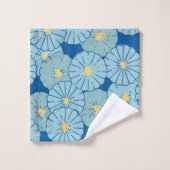 Illustration du motif floral bleu japonais (Gant de toilette)