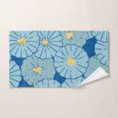 Illustration du motif floral bleu japonais (Serviette à main)