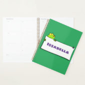 Illustration du panneau de grenouille verte mignon (Devant avec enveloppe)