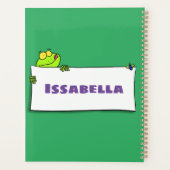 Illustration du panneau de grenouille verte mignon (Dos)