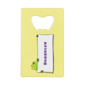 Illustration du panneau de grenouille verte mignon (Devant)