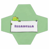 Illustration du panneau de grenouille verte mignon (Plat)