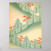 Illustration du paysage japonais Affiche d'impress (Devant)