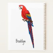 Illustration du perroquet de macaw Scarlet (Dos)