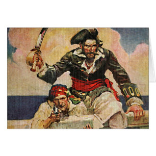 Illustration du pirate et de l'accouplement de bar
