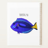 Illustration du poisson de la cuve bleue (Dos)