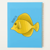 Illustration du poisson-tang jaune (Dos)