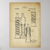 Illustration du pôle de coiffure Impression d'un b (Devant)