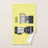 Illustration du processeur et du mixeur alimentair (Serviette à main)