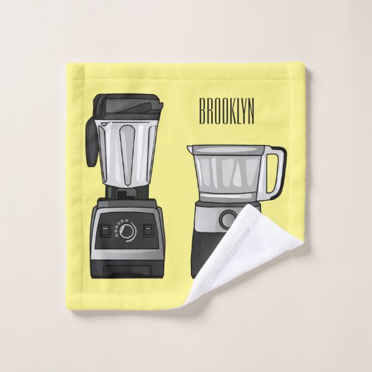 Illustration du processeur et du mixeur alimentair (Gant de toilette)