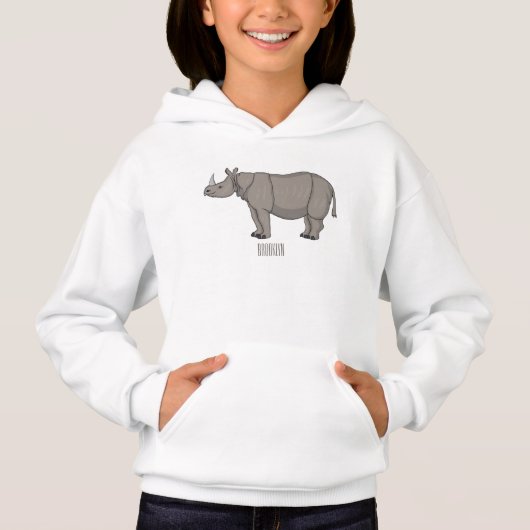 Illustration du rhinocéros de Javan (Devant)
