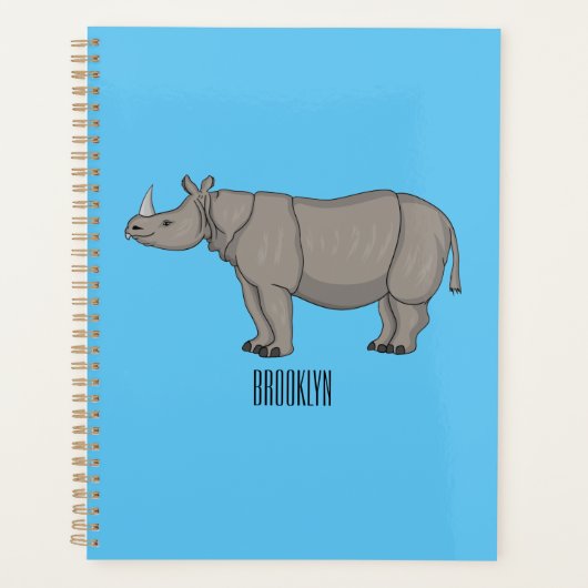 Illustration du rhinocéros de Javan (Devant)