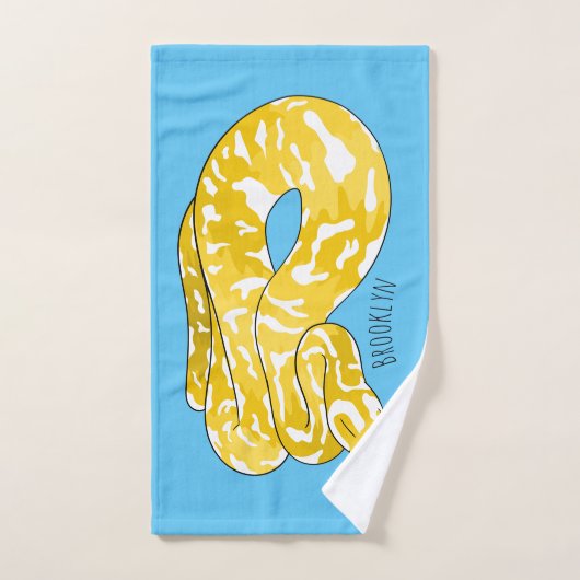 Illustration du serpent python birman (Serviette à main)