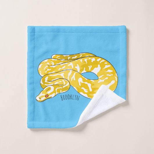 Illustration du serpent python birman (Gant de toilette)