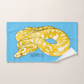 Illustration du serpent python birman (Serviette à main)